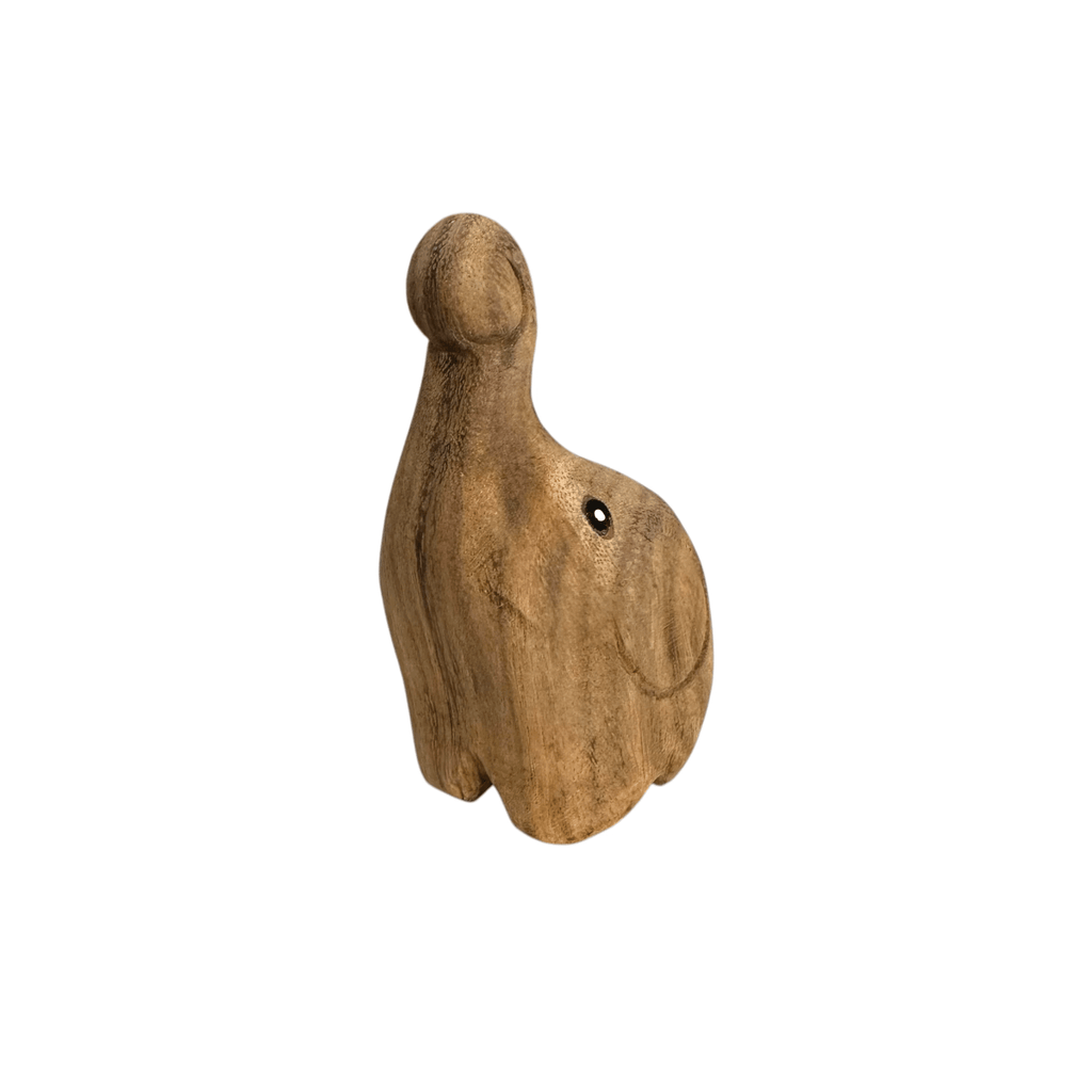 Natural Wooden Fighting Elephant by Music Frog Co