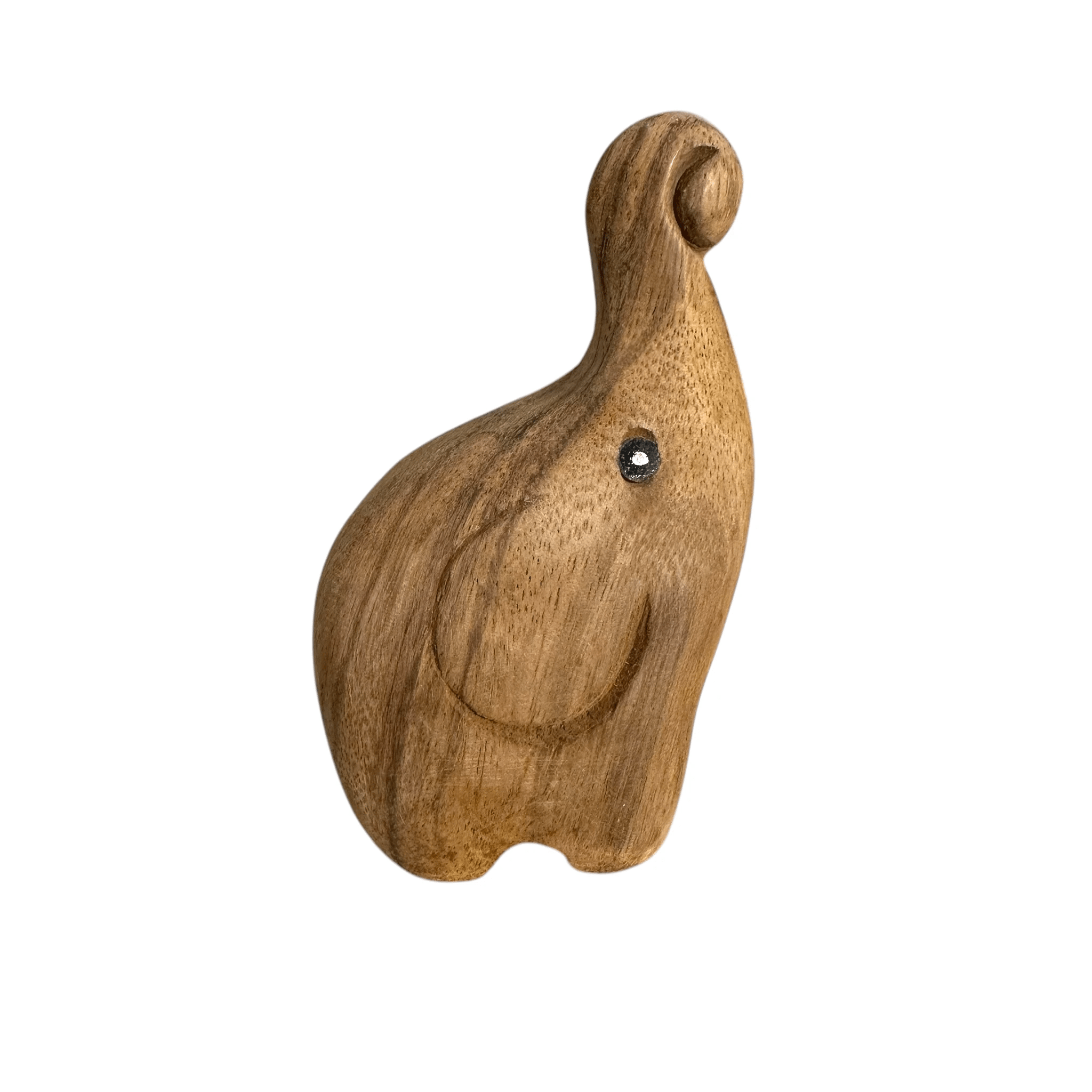 Natural Wooden Fighting Elephant by Music Frog Co