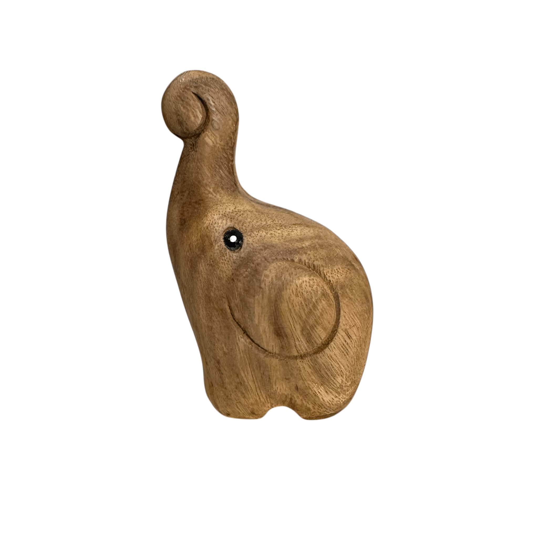 Natural Wooden Fighting Elephant by Music Frog Co