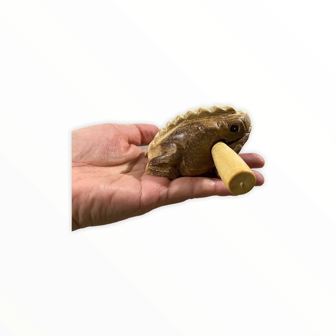 Natural wooden frog by Music Frog Co