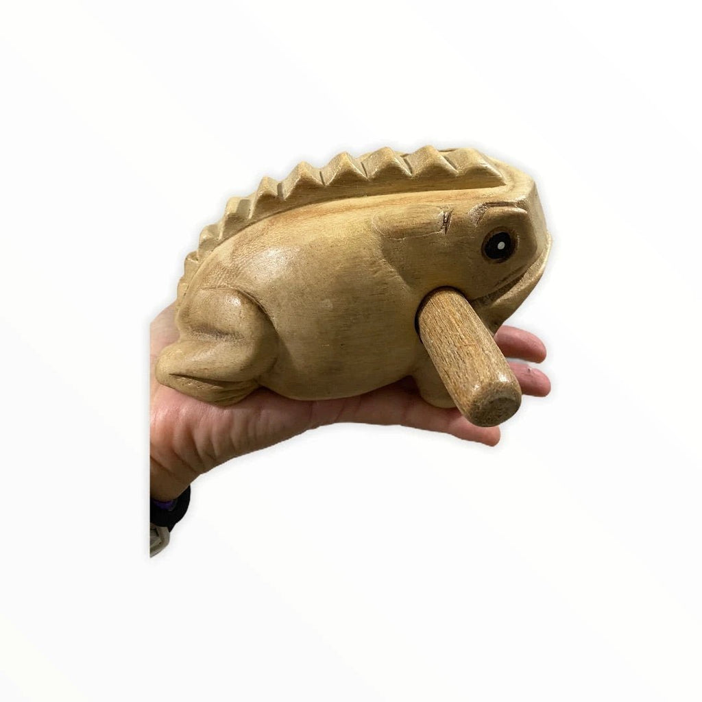 Natural wooden frog by Music Frog Co