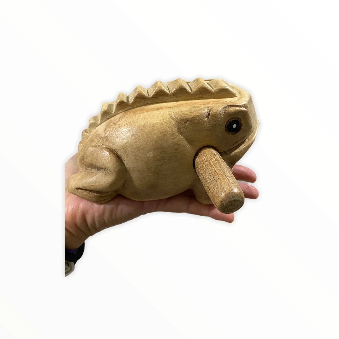 Natural wooden frog by Music Frog Co