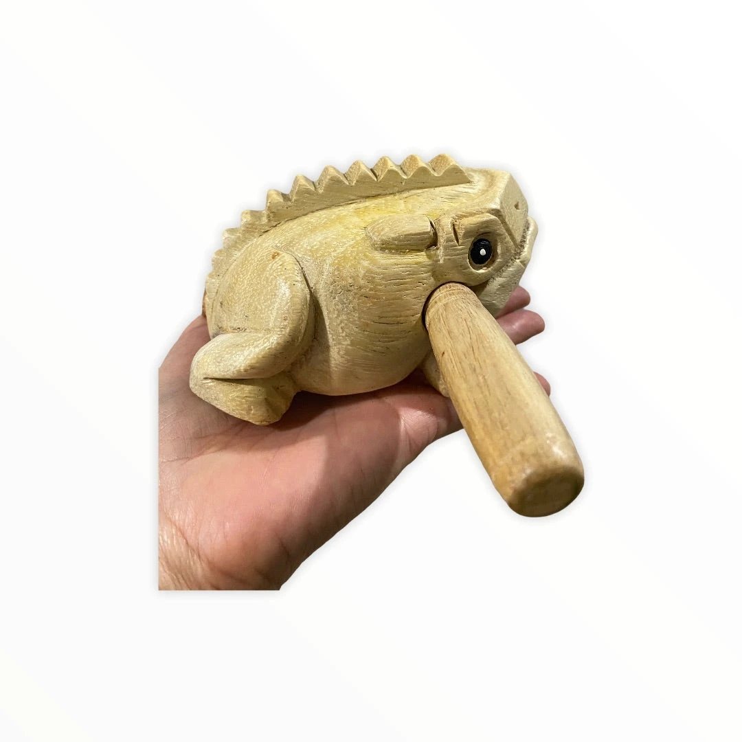 Natural wooden frog by Music Frog Co