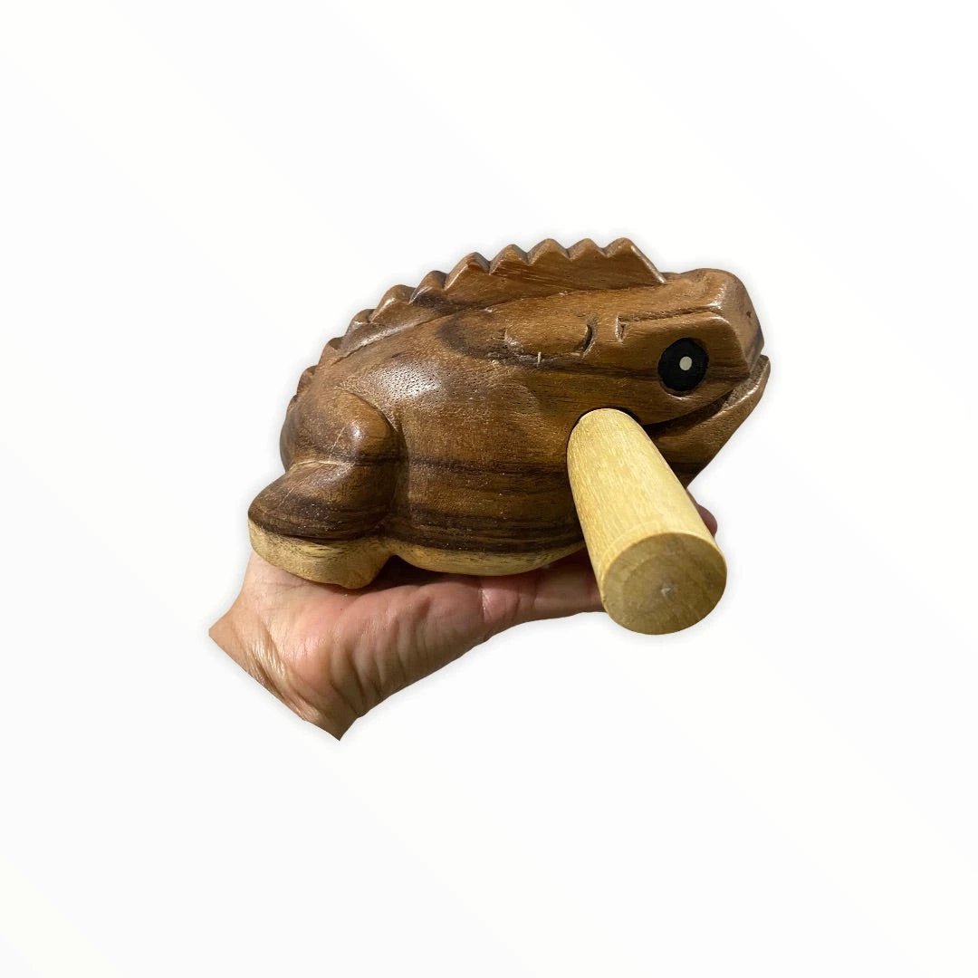 Natural wooden frog by Music Frog Co
