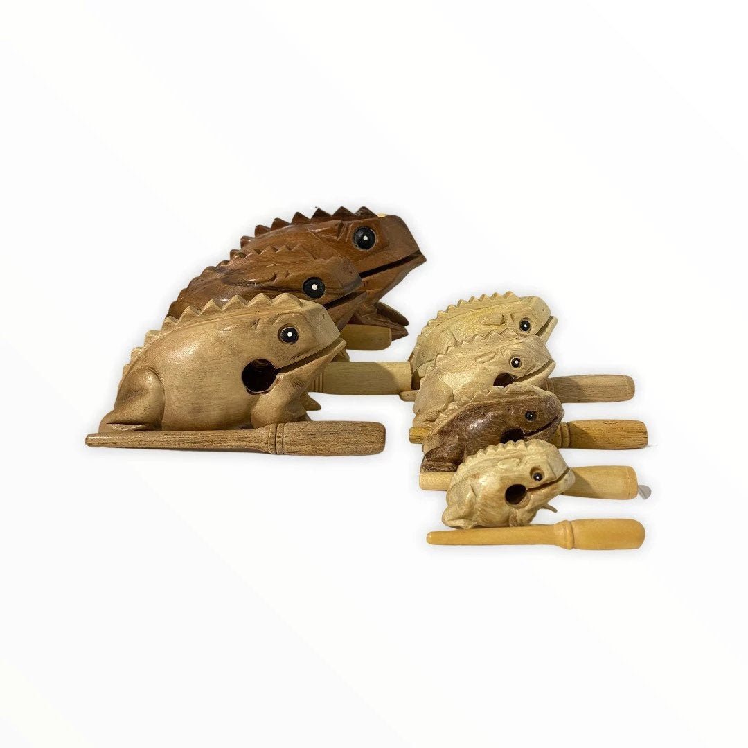 Natural wooden frog by Music Frog Co