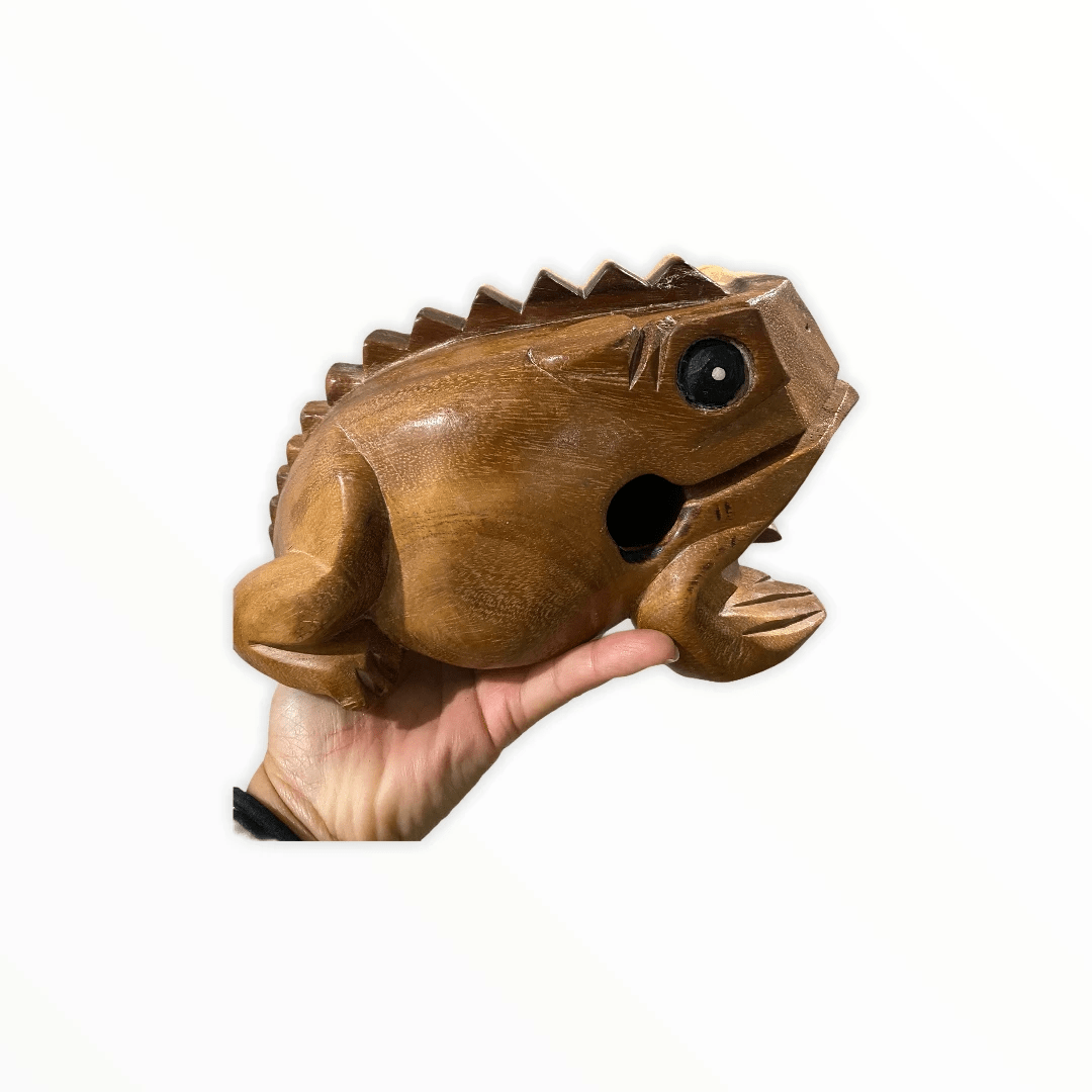 Natural wooden frog by Music Frog Co