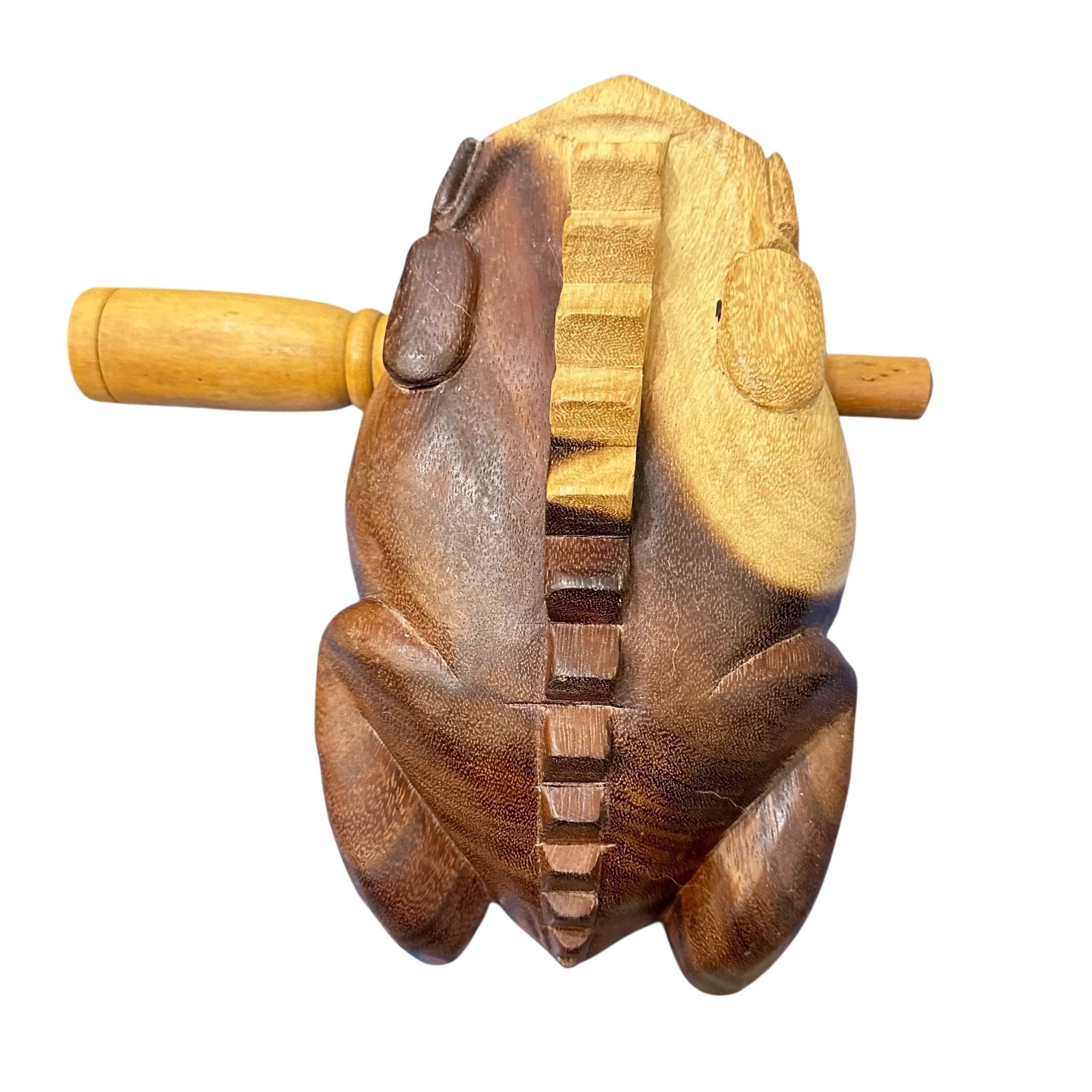 Natural wooden frog by Music Frog Co