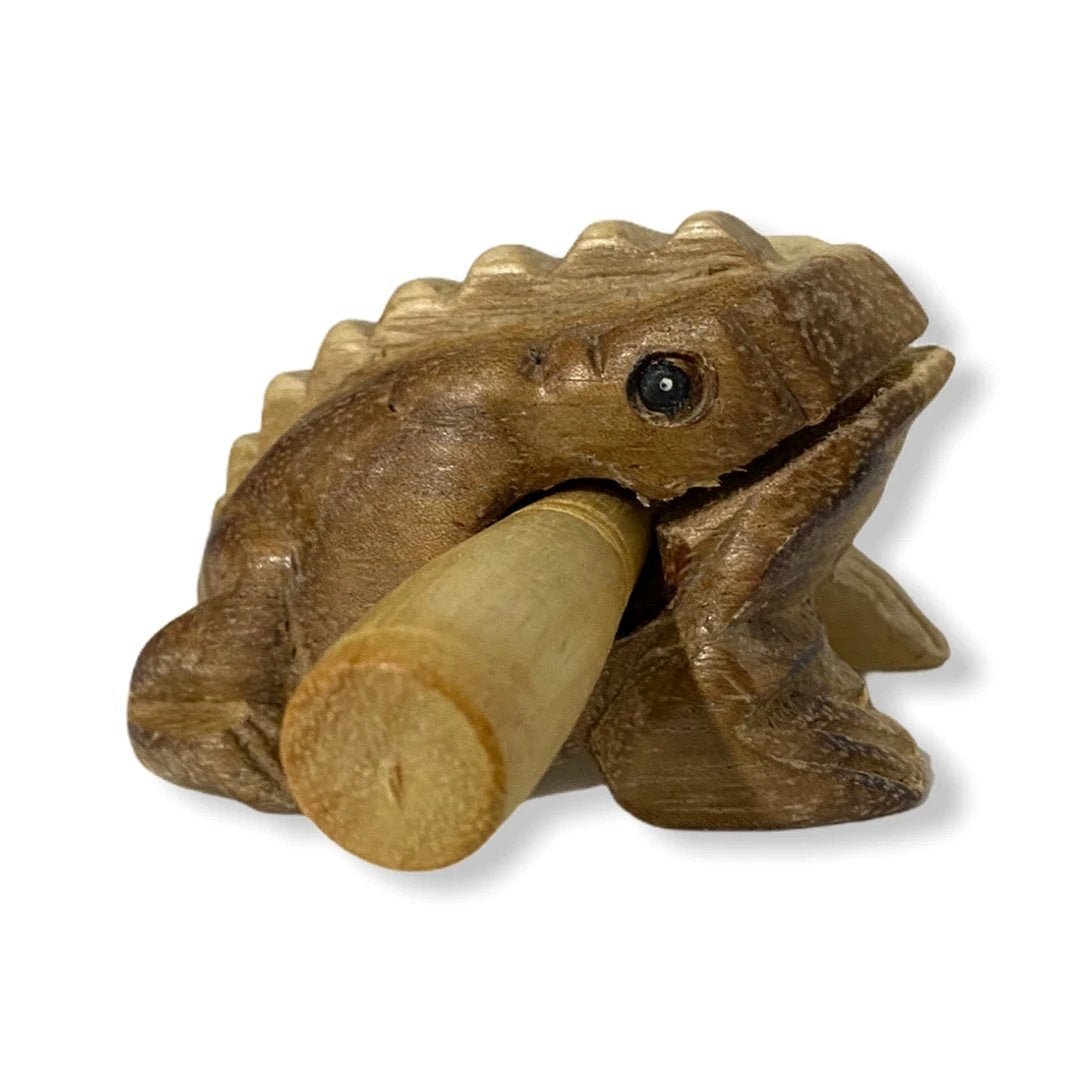 Natural wooden frog by Music Frog Co