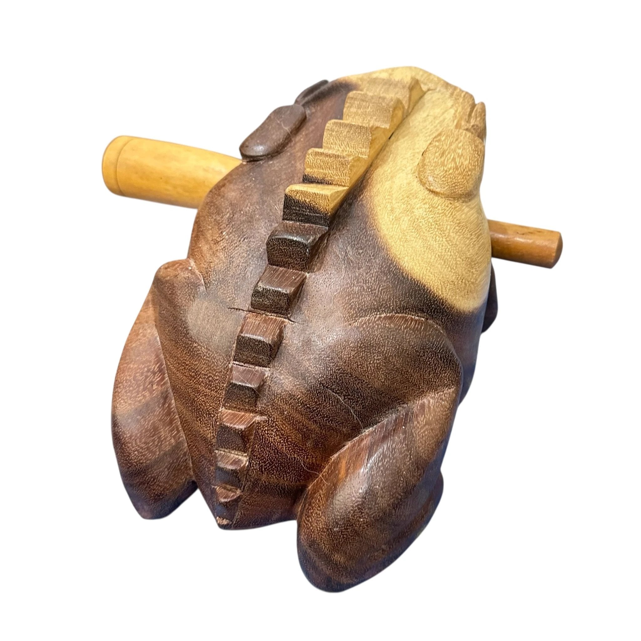 Natural wooden frog by Music Frog Co
