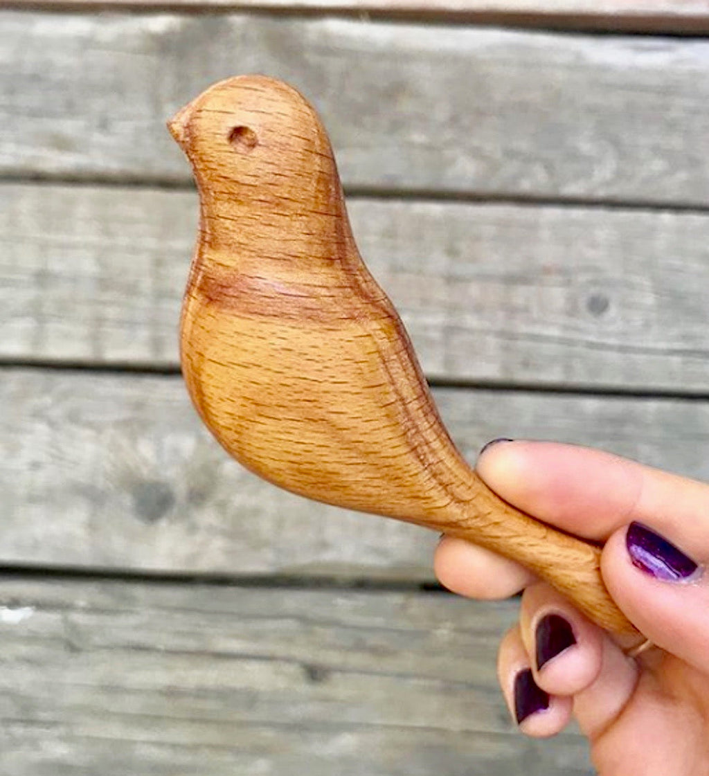 Organic Wooden Rattle toy Dove