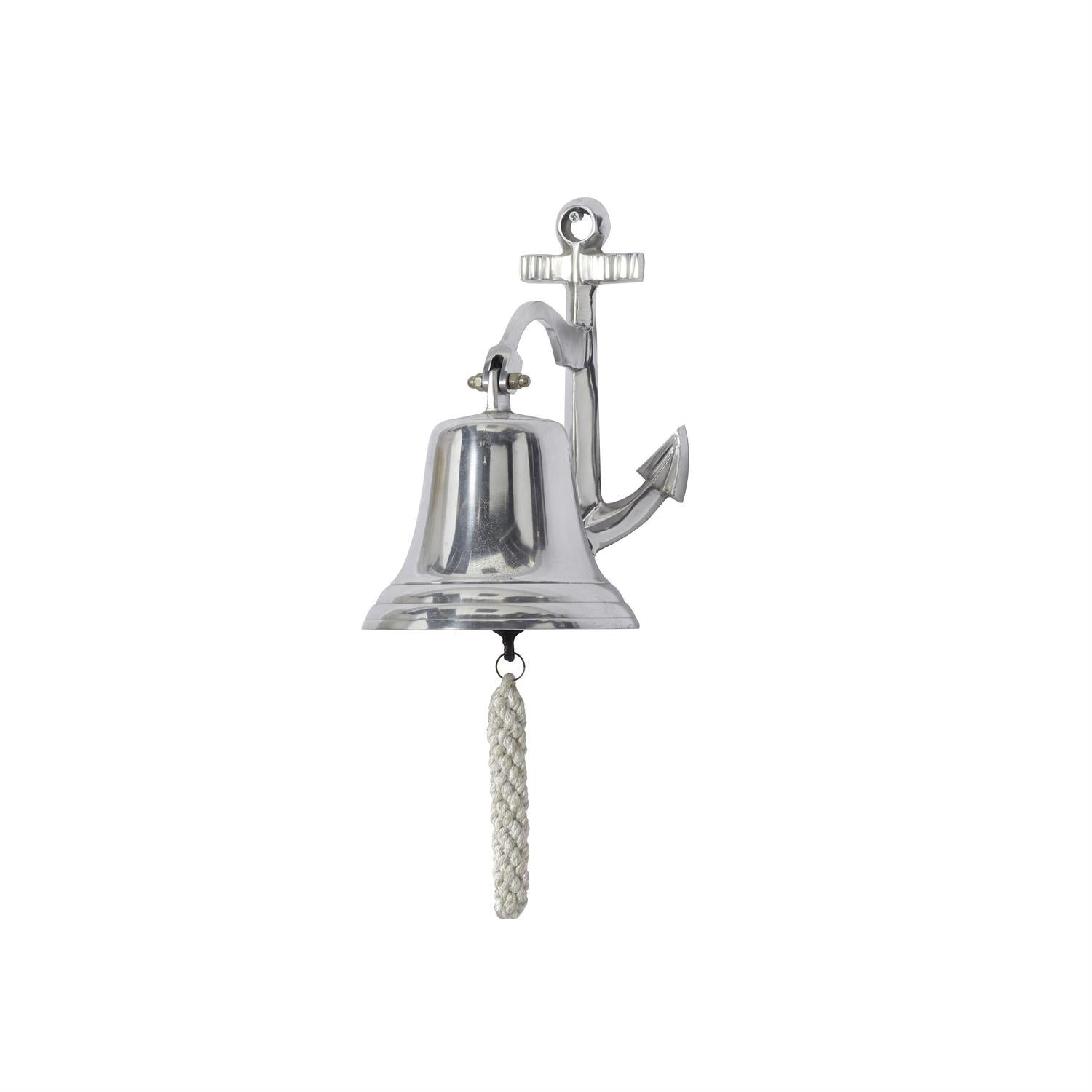 Nautical Silver Aluminum Anchor Wall Bell Bells La Vie Bien Nautical Silver Aluminum Anchor Wall Bell