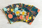 Winter Blue Floral Cloth Napkins, set of four by Dot and Army