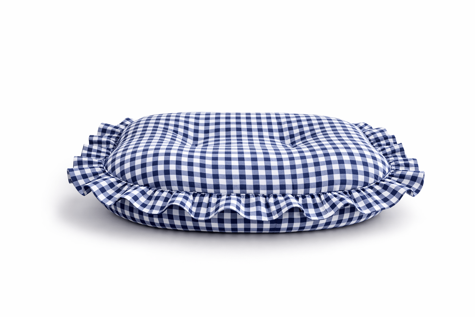 Navy Blue Gingham Ruffle Baby Lounger Cover La Vie Bien Navy Blue Gingham Ruffle Baby Lounger Cover