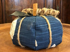 Navy Blue Starfish Fabric Pumpkin - 3 Sizes Accent Decor La Vie Bien Navy Blue Starfish Fabric Pumpkin - 3 Sizes
