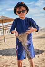 Navy Boys Shorts B2434 Erkek Çocuk Mayo La Vie Bien Navy Boys Shorts B2434