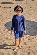 Navy Boys Shorts B2434 Erkek Çocuk Mayo La Vie Bien Navy Boys Shorts B2434