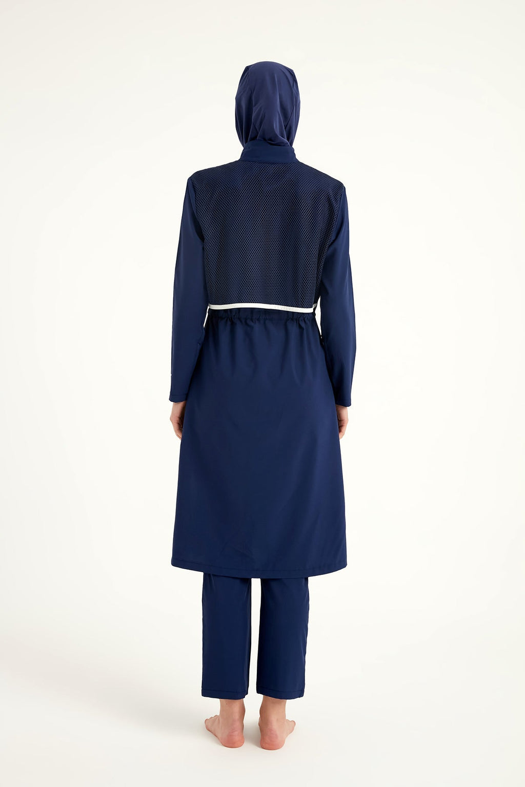 Navy Full Coverage Modest Swimwear Burkini Set M2506-2 Covered Burkini Swimwear La Vie Bien Navy Full Coverage Modest Swimwear Burkini Set M2506-2