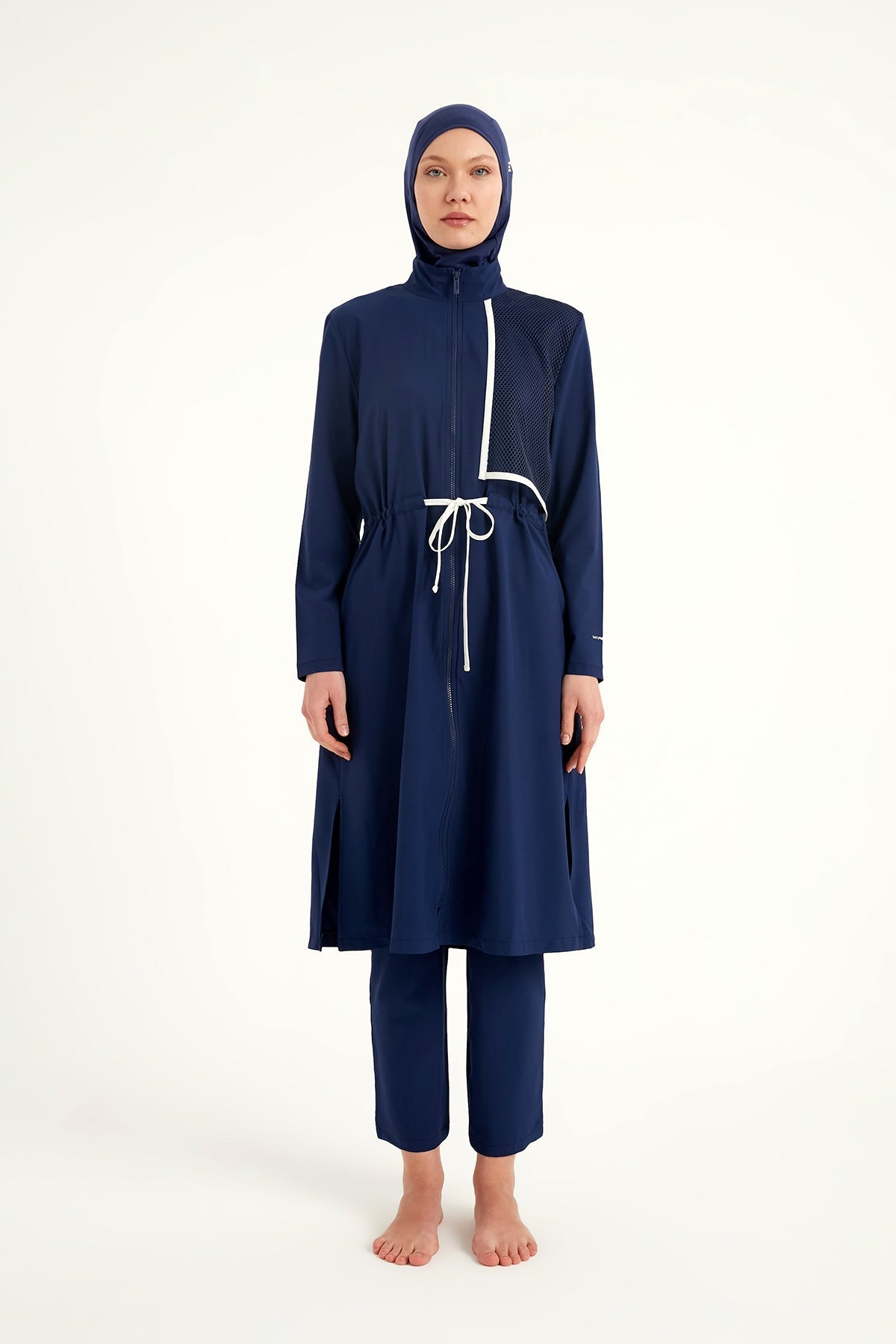 Navy Full Coverage Modest Swimwear Burkini Set M2506-2 Covered Burkini Swimwear La Vie Bien Navy Full Coverage Modest Swimwear Burkini Set M2506-2