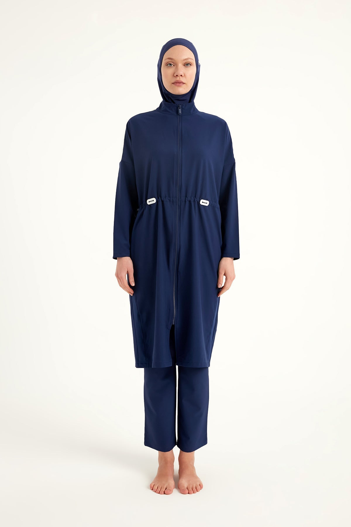 Navy Full Coverage Modest Swimwear Burkini Set M2507-2 Covered Burkini Swimwear La Vie Bien Navy Full Coverage Modest Swimwear Burkini Set M2507-2