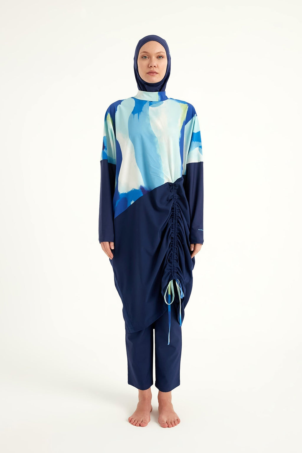 Navy Full Coverage Modest Swimwear Burkini Set M2513 Covered Burkini Swimwear La Vie Bien Navy Full Coverage Modest Swimwear Burkini Set M2513
