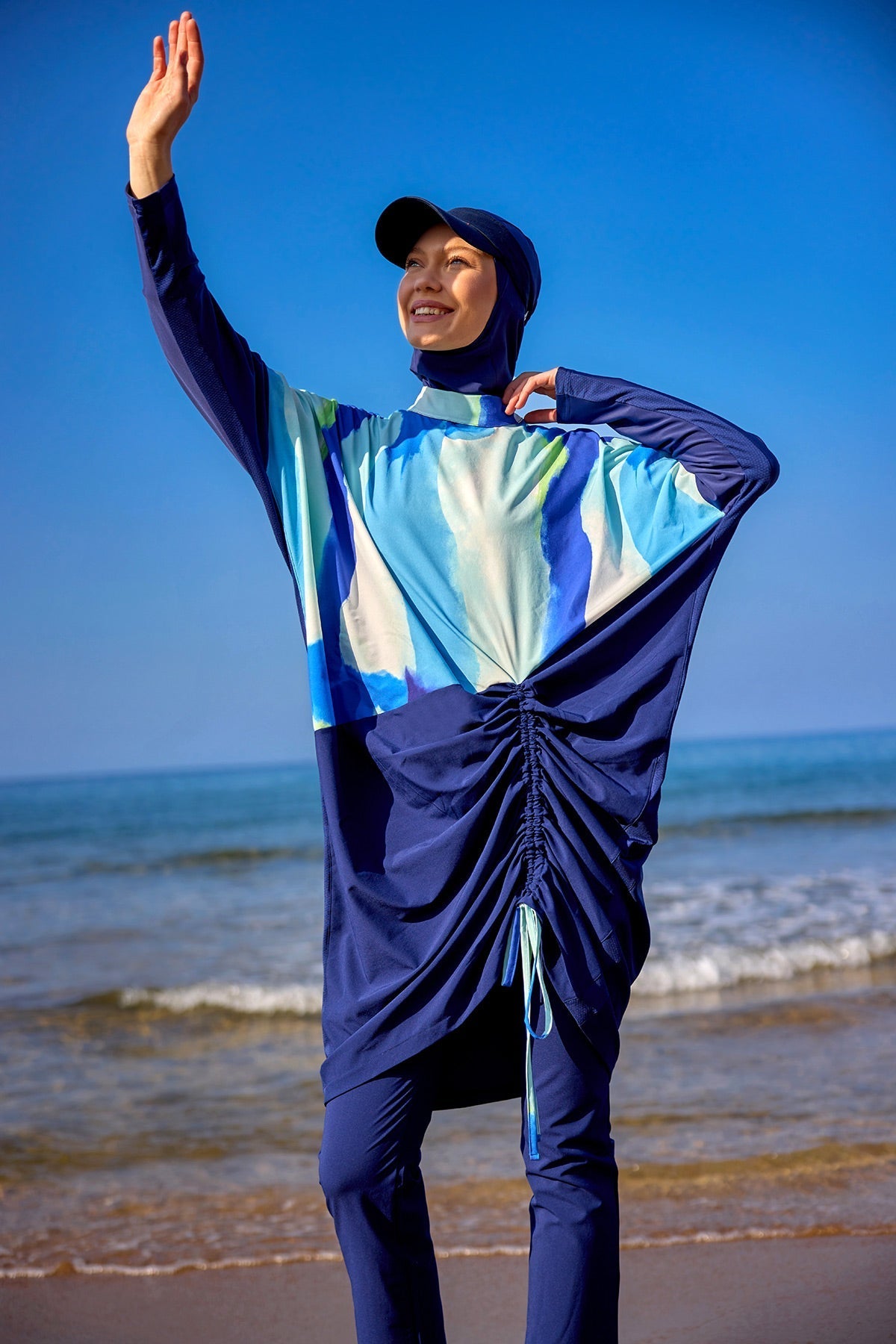 Navy Full Coverage Modest Swimwear Burkini Set M2513 Covered Burkini Swimwear La Vie Bien Navy Full Coverage Modest Swimwear Burkini Set M2513