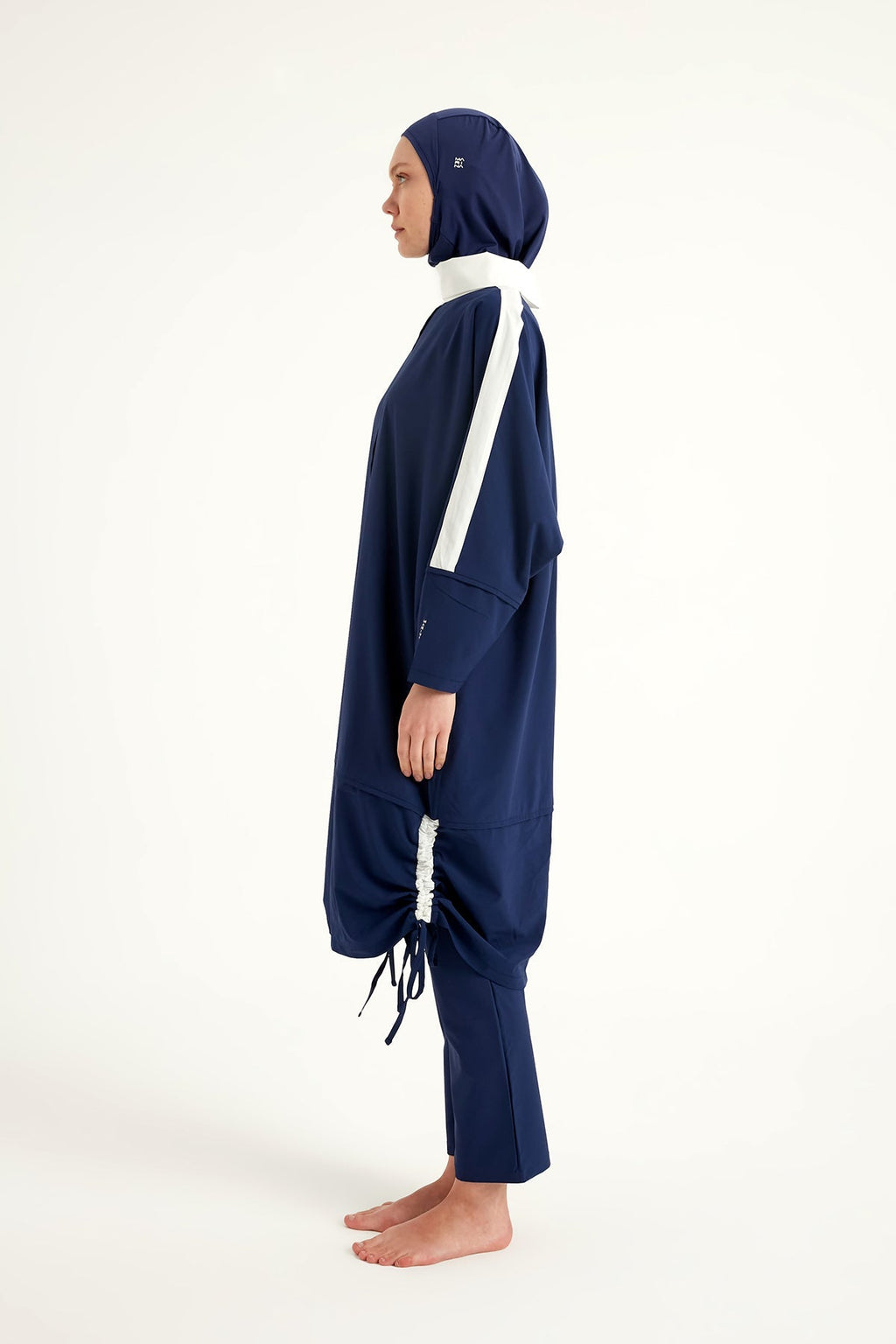 Navy Full Coverage Modest Swimwear Burkini Set M2521-2 Covered Burkini Swimwear La Vie Bien Navy Full Coverage Modest Swimwear Burkini Set M2521-2