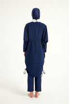 Navy Full Coverage Modest Swimwear Burkini Set M2521-2 Covered Burkini Swimwear La Vie Bien Navy Full Coverage Modest Swimwear Burkini Set M2521-2