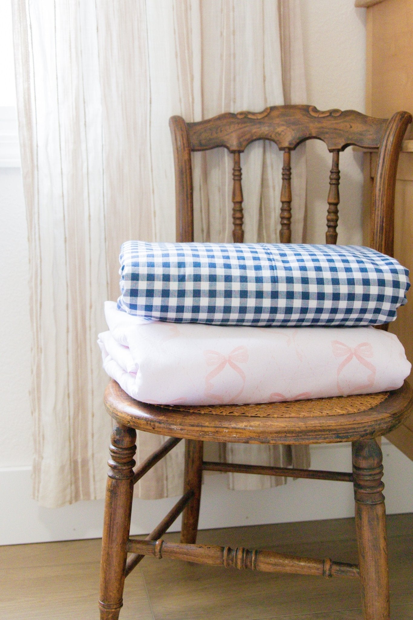 Navy Gingham Crib Quilted Blanket La Vie Bien Navy Gingham Crib Quilted Blanket