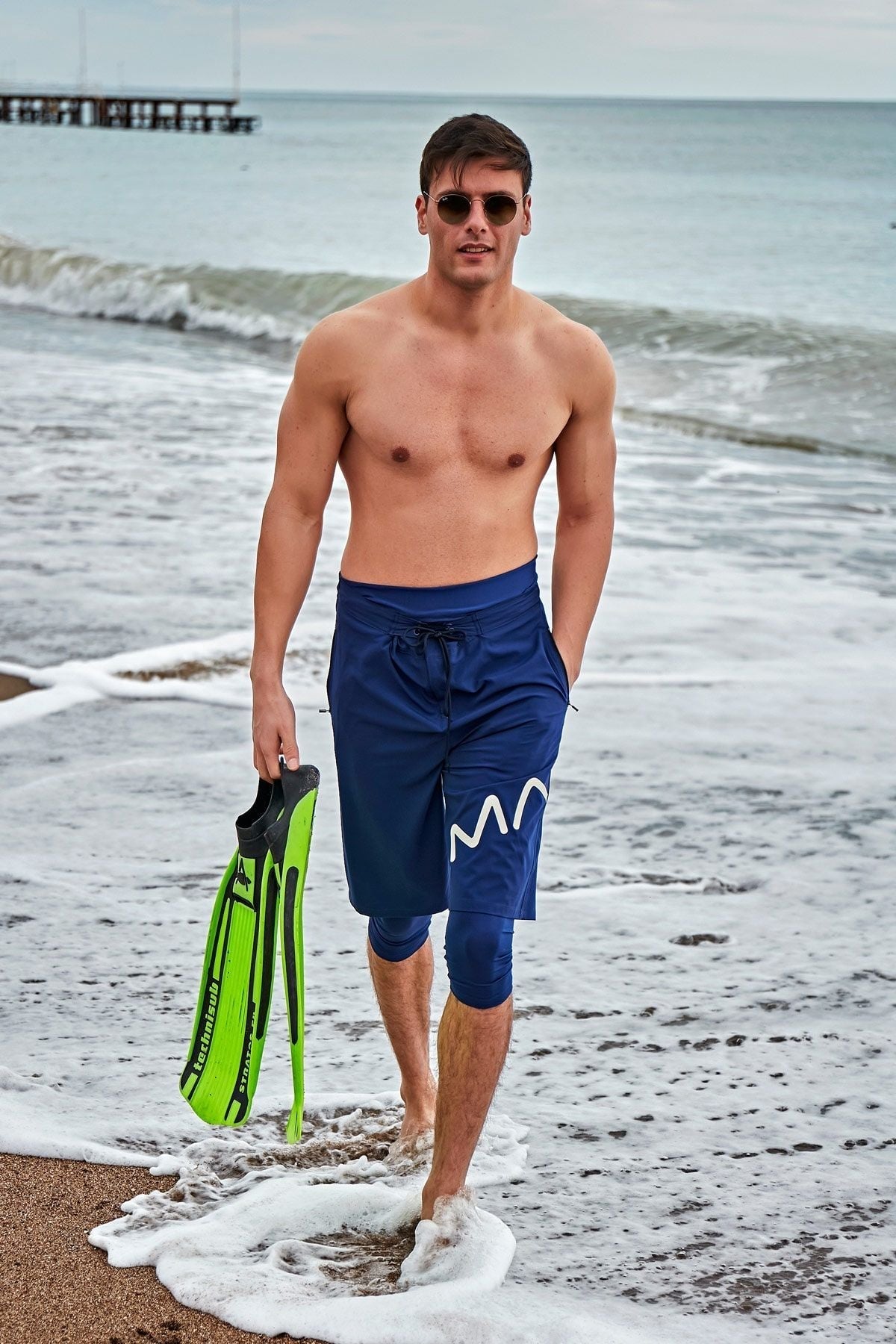 Navy Men's Shorts S2406 Erkek Şort La Vie Bien Navy Men's Shorts S2406
