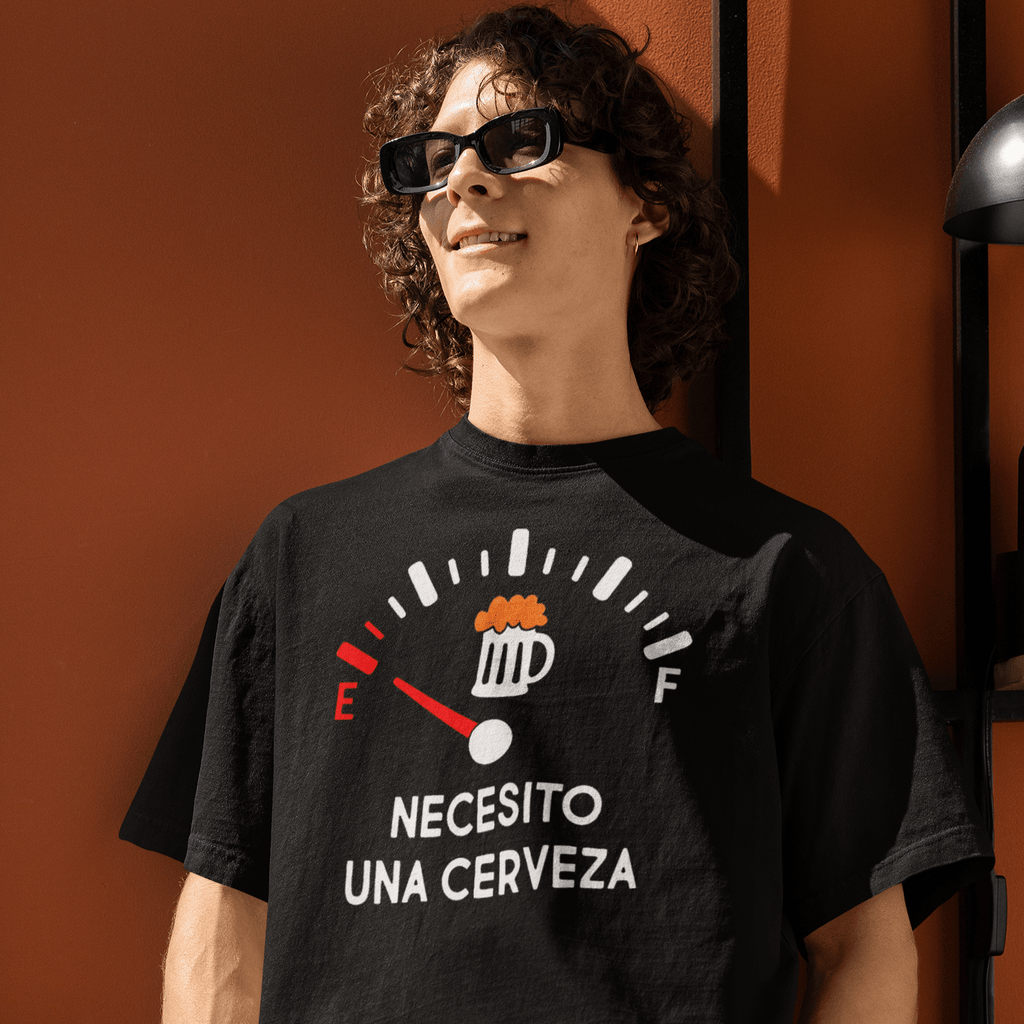 Necesito Una Cerveza Tank on E T-shirt | I Need A Beer, Gas Tank Empty Not Full, Funny Latino Meme T-shirts | Unisex - 3 Colors T-Shirt La Vie Bien Necesito Una Cerveza Tank on E T-shirt | I Need A Beer, Gas Tank Empty Not Full, Funny Latino Meme T-shirts | Unisex - 3 Colors