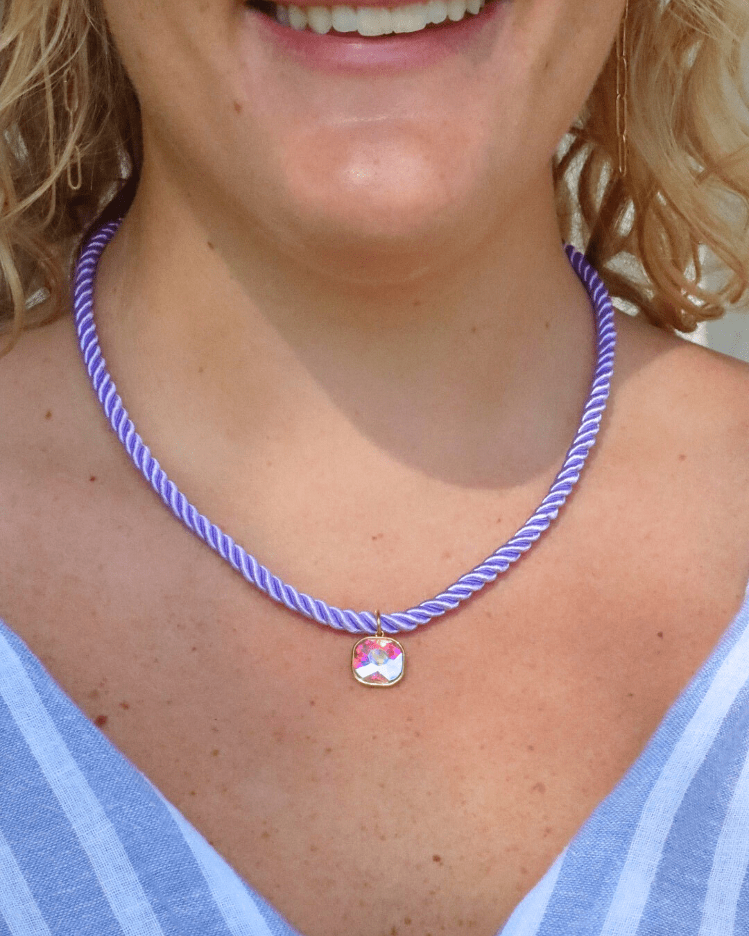 Necklace - Tailyn Rope Lavender