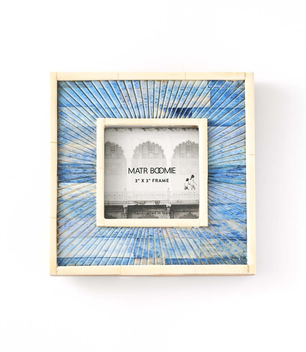 Neela 3x3 Picture Frame - Carved Bone HME stock line La Vie Bien Neela 3x3 Picture Frame - Carved Bone