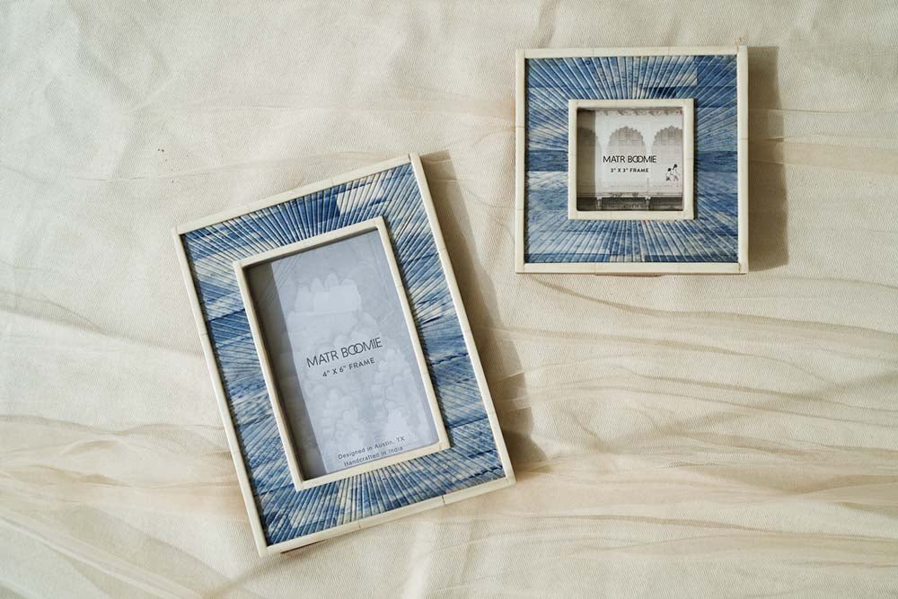 Neela 3x3 Picture Frame - Carved Bone HME stock line La Vie Bien Neela 3x3 Picture Frame - Carved Bone