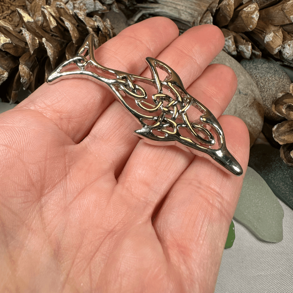 Nehalennia Celtic Dolphin Brooch for Women Brooch La Vie Bien Nehalennia Celtic Dolphin Brooch for Women