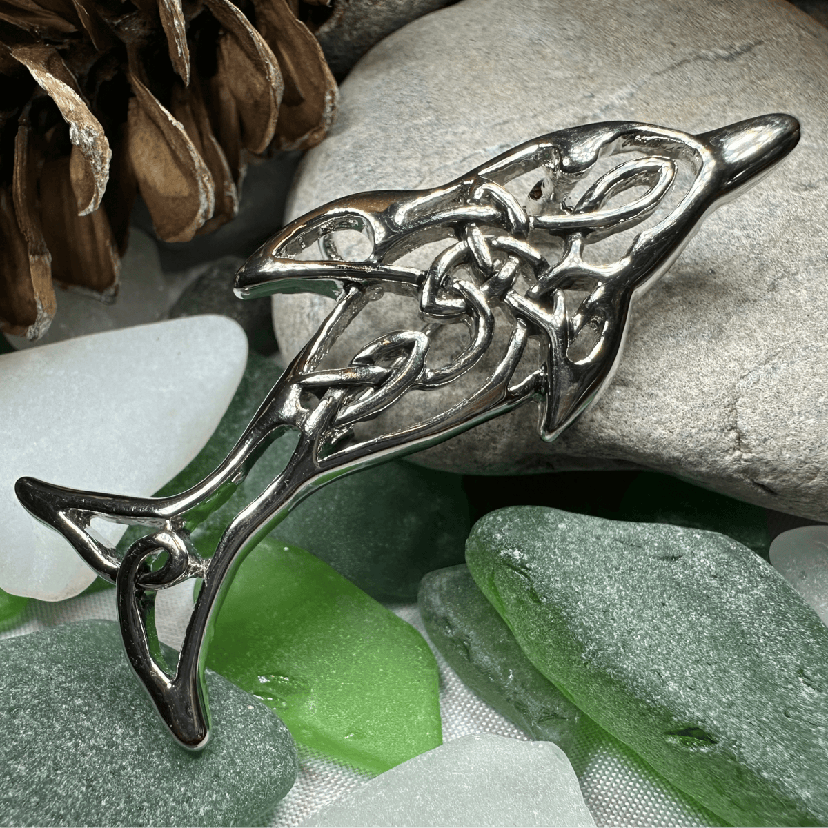 Nehalennia Celtic Dolphin Brooch for Women Brooch La Vie Bien Nehalennia Celtic Dolphin Brooch for Women