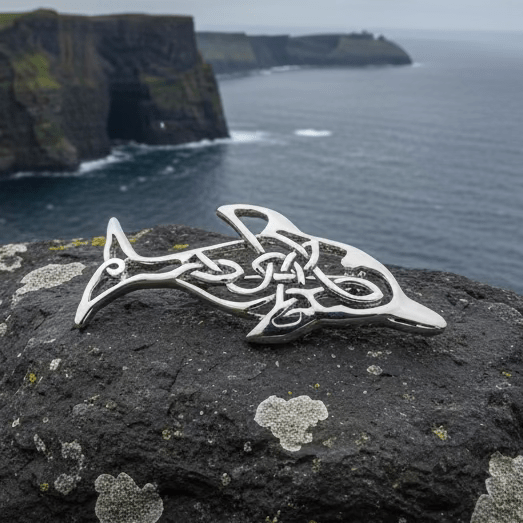 Nehalennia Celtic Dolphin Brooch for Women Brooch La Vie Bien Nehalennia Celtic Dolphin Brooch for Women