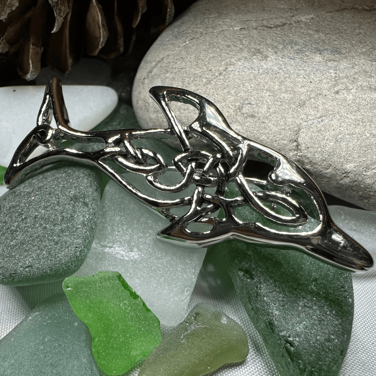 Nehalennia Celtic Dolphin Brooch for Women Brooch La Vie Bien Nehalennia Celtic Dolphin Brooch for Women