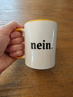 Nein. Mug — Minimalist German Word Coffee Cup (11oz & 15oz) Mug La Vie Bien Nein. Mug — Minimalist German Word Coffee Cup (11oz & 15oz)