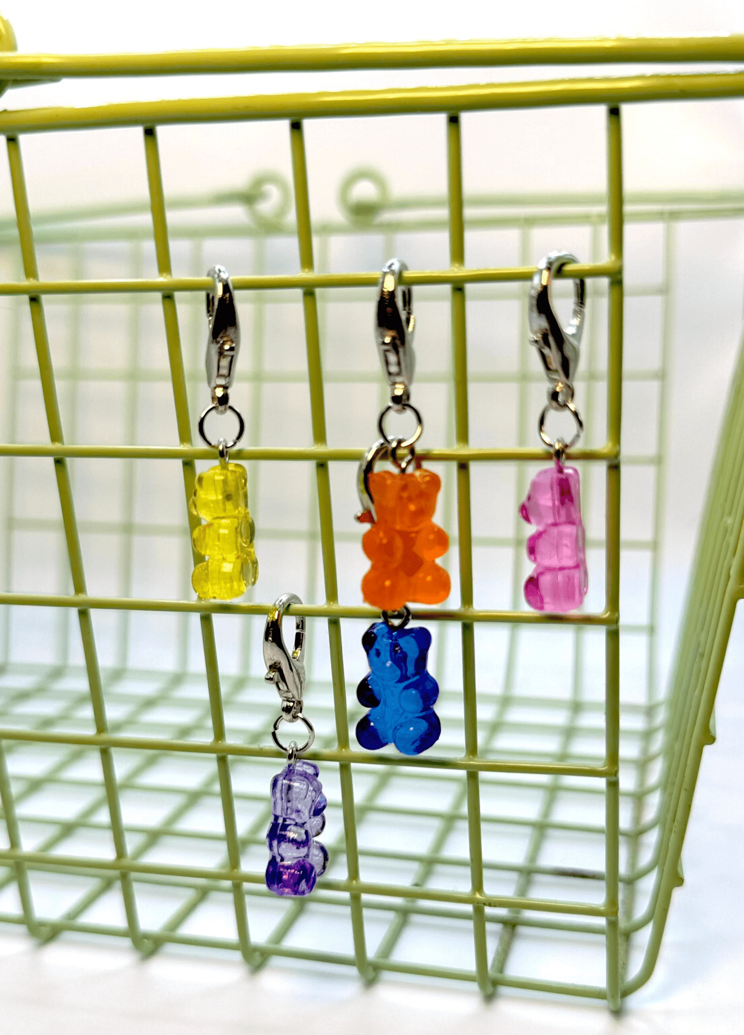 Neon Gummy Bear Keychain and Bag Charm by Why Begin