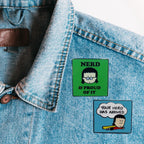 "Nerd & Proud Of It" Square Enamel Pin in Green | Lapel Pin Badges Pin La Vie Bien "Nerd & Proud Of It" Square Enamel Pin in Green | Lapel Pin Badges