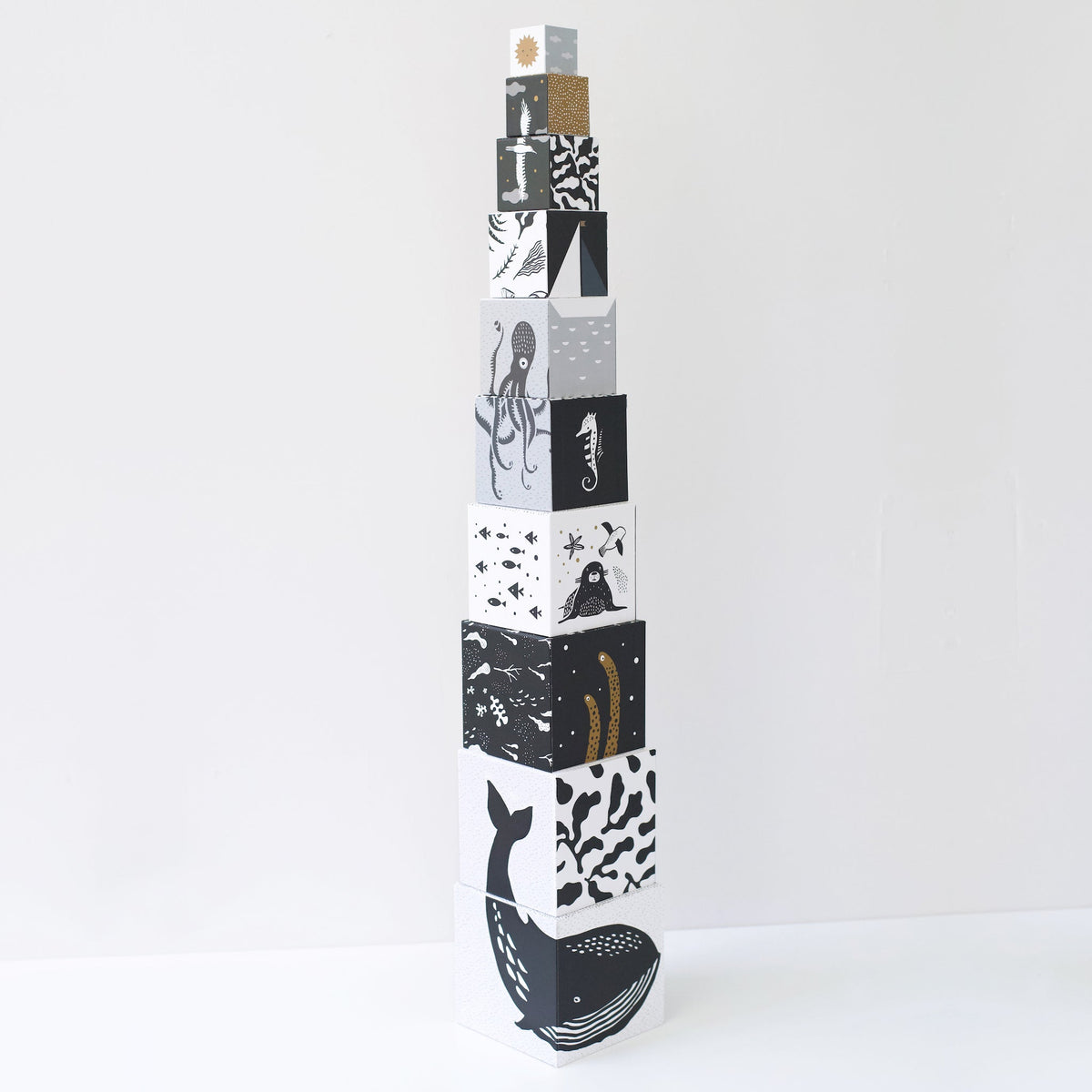 Nesting Blocks - Ocean Animals Toys La Vie Bien Nesting Blocks - Ocean Animals