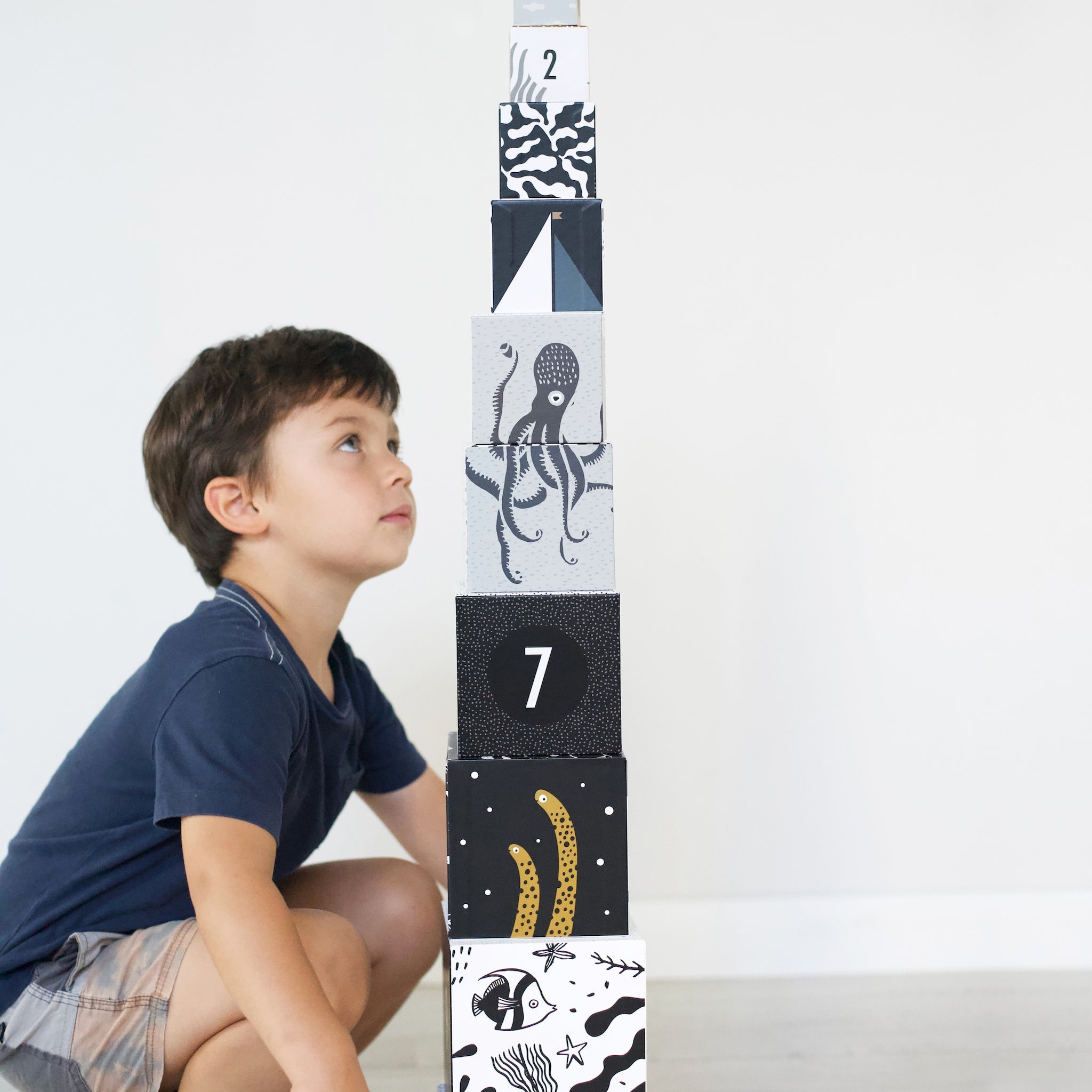 Nesting Blocks - Ocean Animals Toys La Vie Bien Nesting Blocks - Ocean Animals