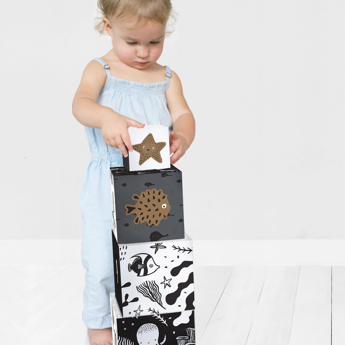 Nesting Blocks - Ocean Animals Toys La Vie Bien Nesting Blocks - Ocean Animals