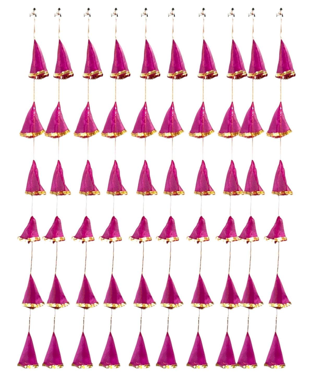 Net Fabric and Gota Lari, Set of 10 Festive Decor La Vie Bien Net Fabric and Gota Lari, Set of 10