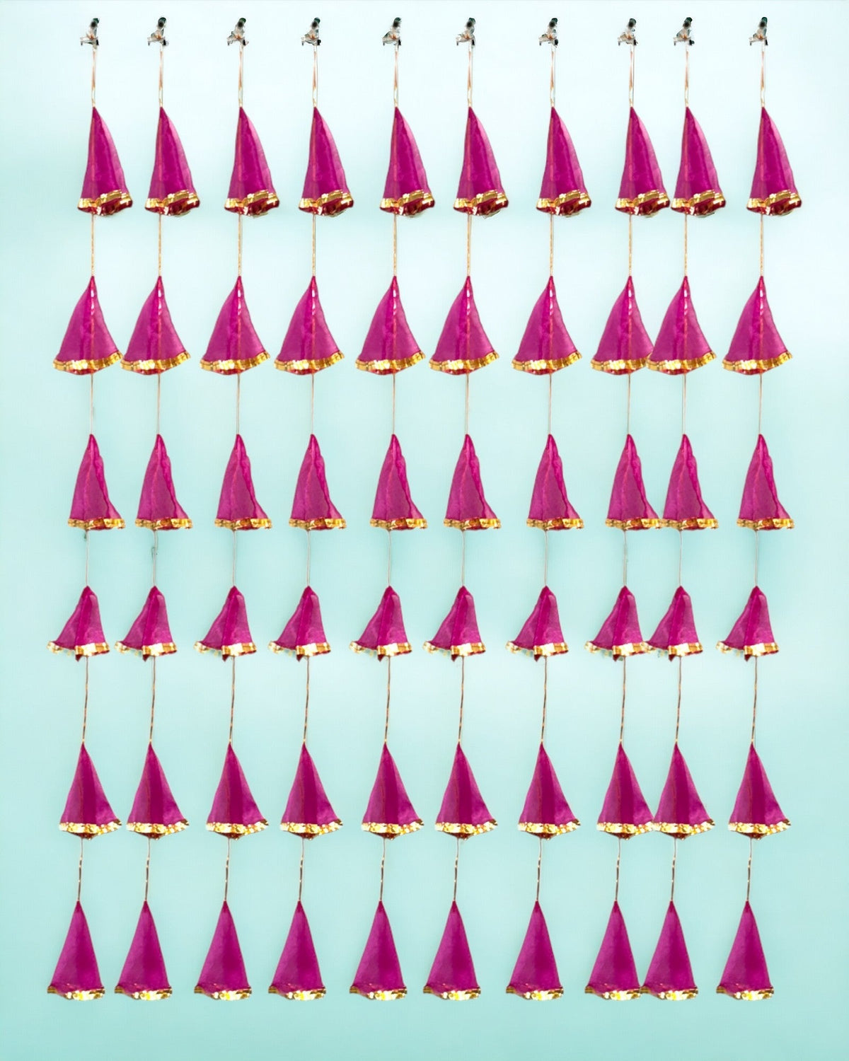 Net Fabric and Gota Lari, Set of 10 Festive Decor La Vie Bien Net Fabric and Gota Lari, Set of 10