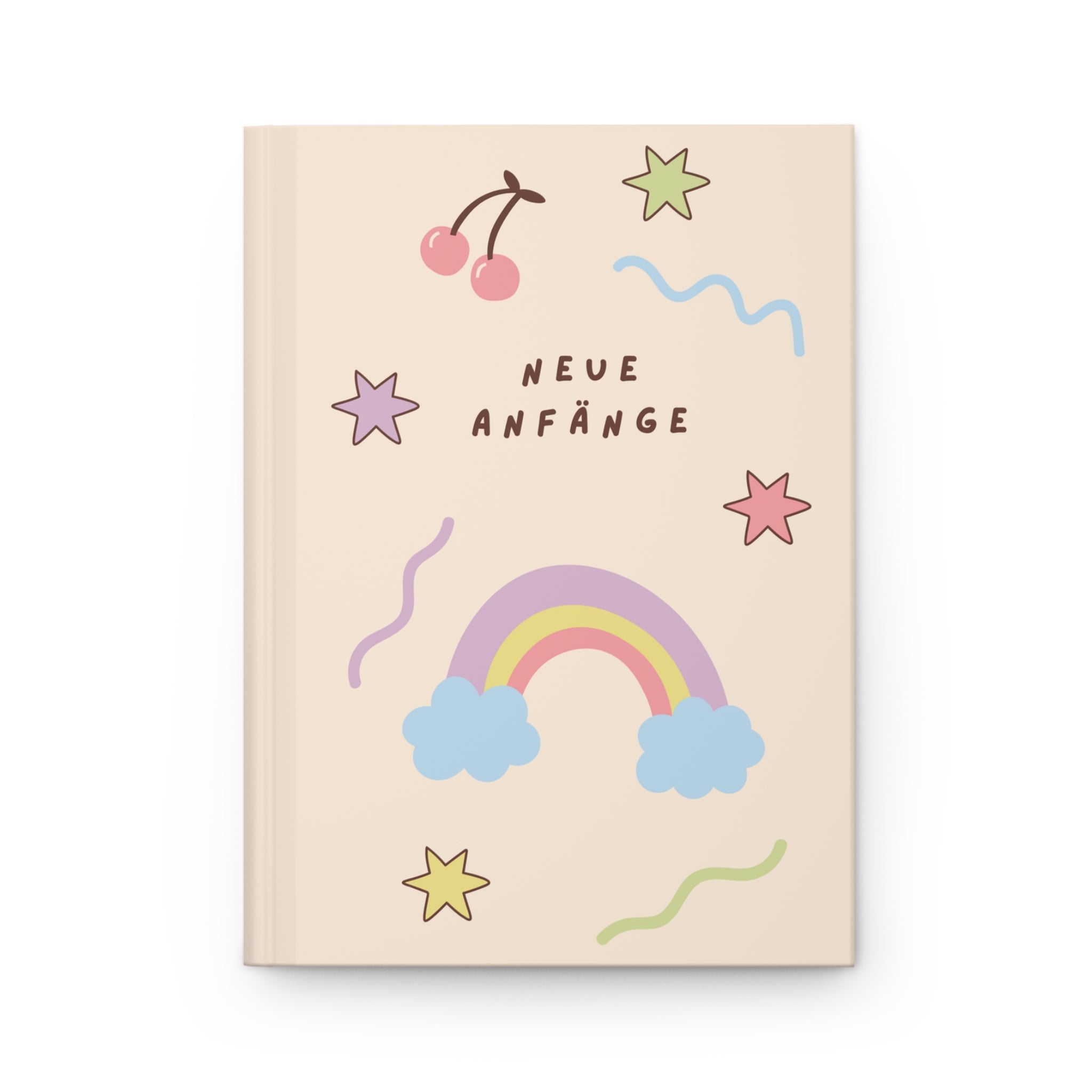 Neue Anfänge (New Beginnings) Hardcover Journal, Cute Rainbow & Doodles Notebook for mindfulness journaling or back to school Paper products La Vie Bien Neue Anfänge (New Beginnings) Hardcover Journal, Cute Rainbow & Doodles Notebook for mindfulness journaling or back to school