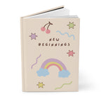 New Beginnings Hardcover Journal, Pastel Rainbow & Cute Doodles Notebook for mindful journaling and back to school Paper products La Vie Bien New Beginnings Hardcover Journal, Pastel Rainbow & Cute Doodles Notebook for mindful journaling and back to school