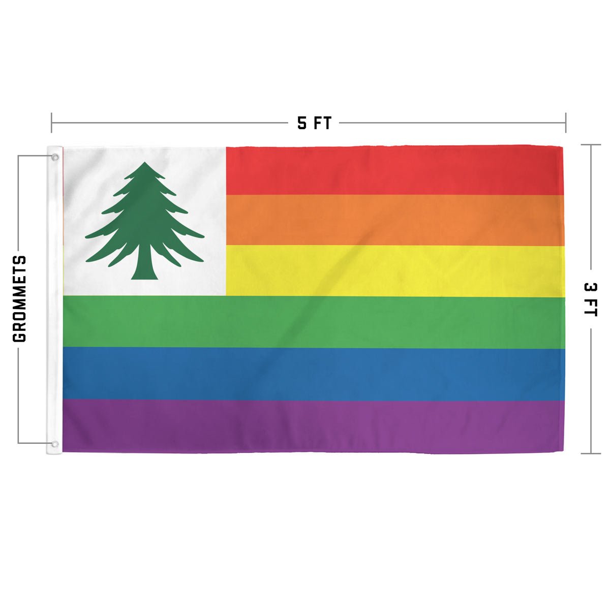 New England LGBTQ+ Pride Flag Flag La Vie Bien New England LGBTQ+ Pride Flag