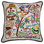 New Hampshire Hand - Embroidered Pillow Pillows La Vie Bien New Hampshire Hand - Embroidered Pillow