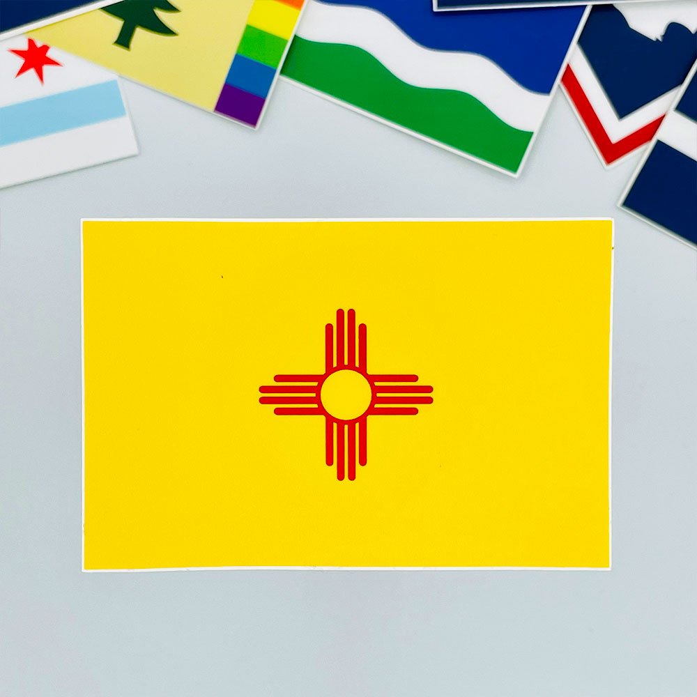 New Mexico Flag Sticker Sticker La Vie Bien New Mexico Flag Sticker
